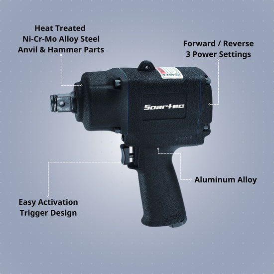 Air Impact Wrench 3/4" Twin Hammer Explosion-Proof 1300 ft-lb | WS-2086/WS-2086EX - Soartec® Industrial Tools