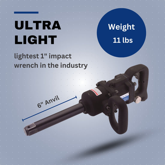 D-Handle Air Impact Wrench 1" Twin Hammer 1800 ft-lb | WS-2108L - Soartec® Industrial Tools