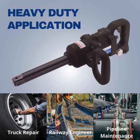 D-Handle Air Impact Wrench 1" Twin Hammer 1800 ft-lb | WS-2108L - Soartec® Industrial Tools