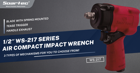 Air Impact Wrench 1/2" with Protective Cover 800 ft-lb | WS-217 - Soartec® Industrial Tools