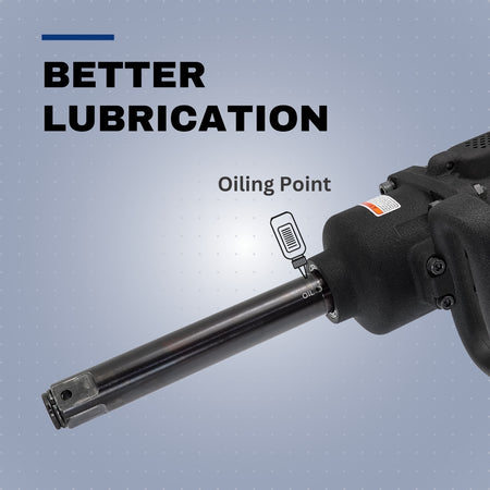 D-Handle Air Impact Wrench 1" Twin Hammer Clutch 2600 ft-lb | WS-211T-6 - Soartec® Industrial Tools