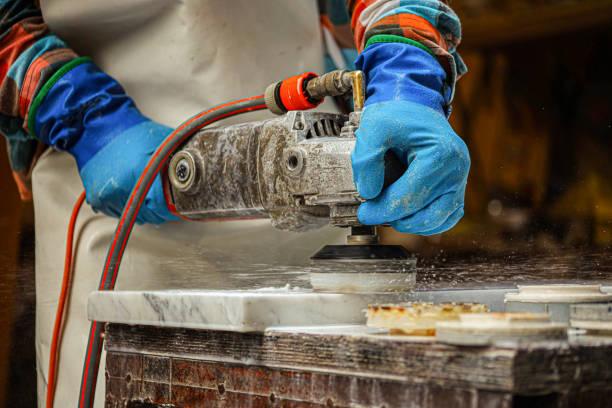 How to Polish Rocks on Stone Tiles with Air Water Sanders?