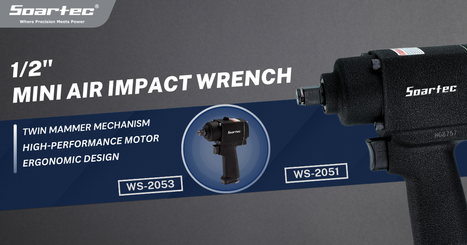 Air Impact Wrench 1/2" Twin Hammer 500ft-lb | WS-2053