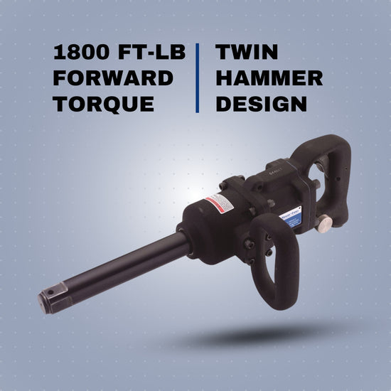 D-Handle Air Impact Wrench 1" Twin Hammer 1800 ft-lb | WS-2108L