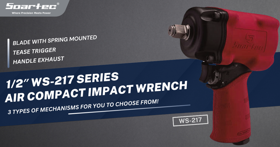 Air Impact Wrench 1/2" with Protective Cover 800 ft-lb | WS-217