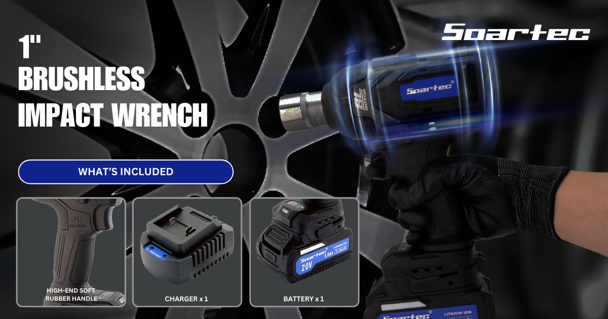 Brushless Impact Wrench 1" 20V | Soartec, a premier power tool manufacturer based in Taiwan.