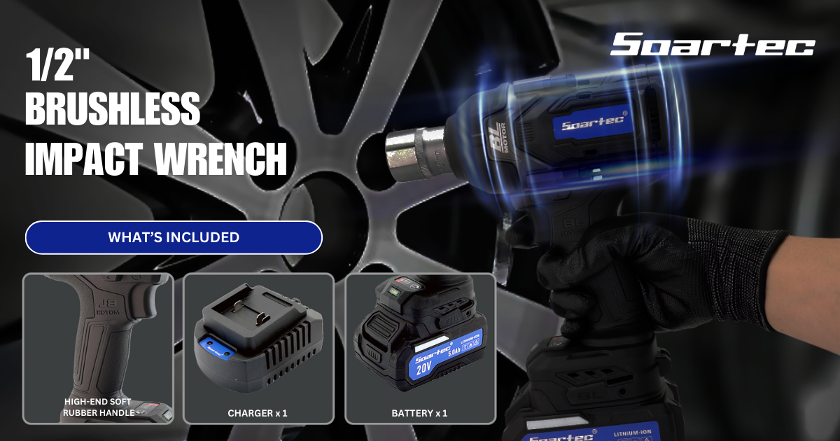 Brushless Impact Wrench 1/2″ 20V | Soartec, a premier power tool manufacturer based in Taiwan. 