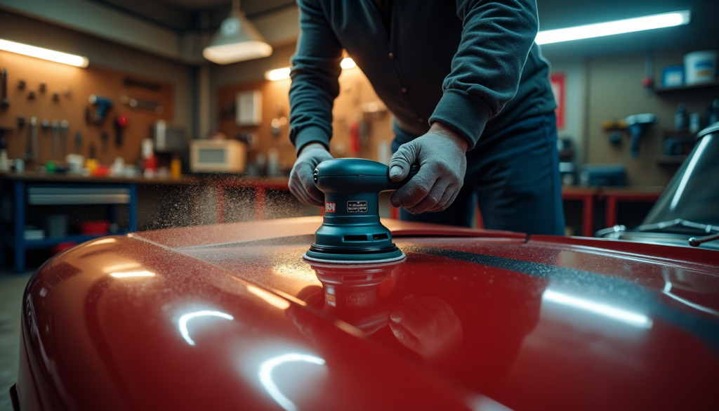 An air sander for car detailing and repair, essential for achieving smooth, professional finishes, ideal for DIY enthusiasts working on automotive projects. | Soartec Random Orbital Palm Sander 6ā³ Oil Free 3-in-1 | WS-1011 Series
